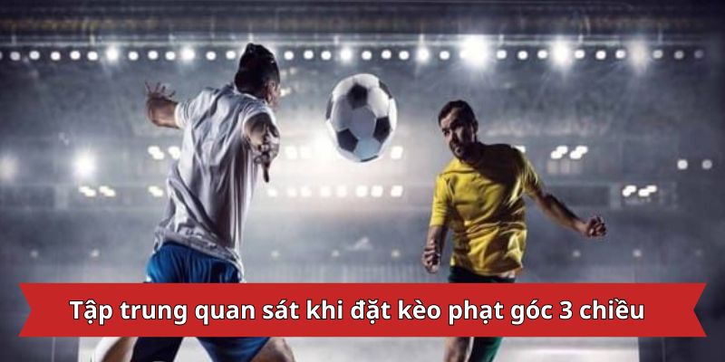 Tập trung quan sát khi đặt kèo phạt góc 3 chiều